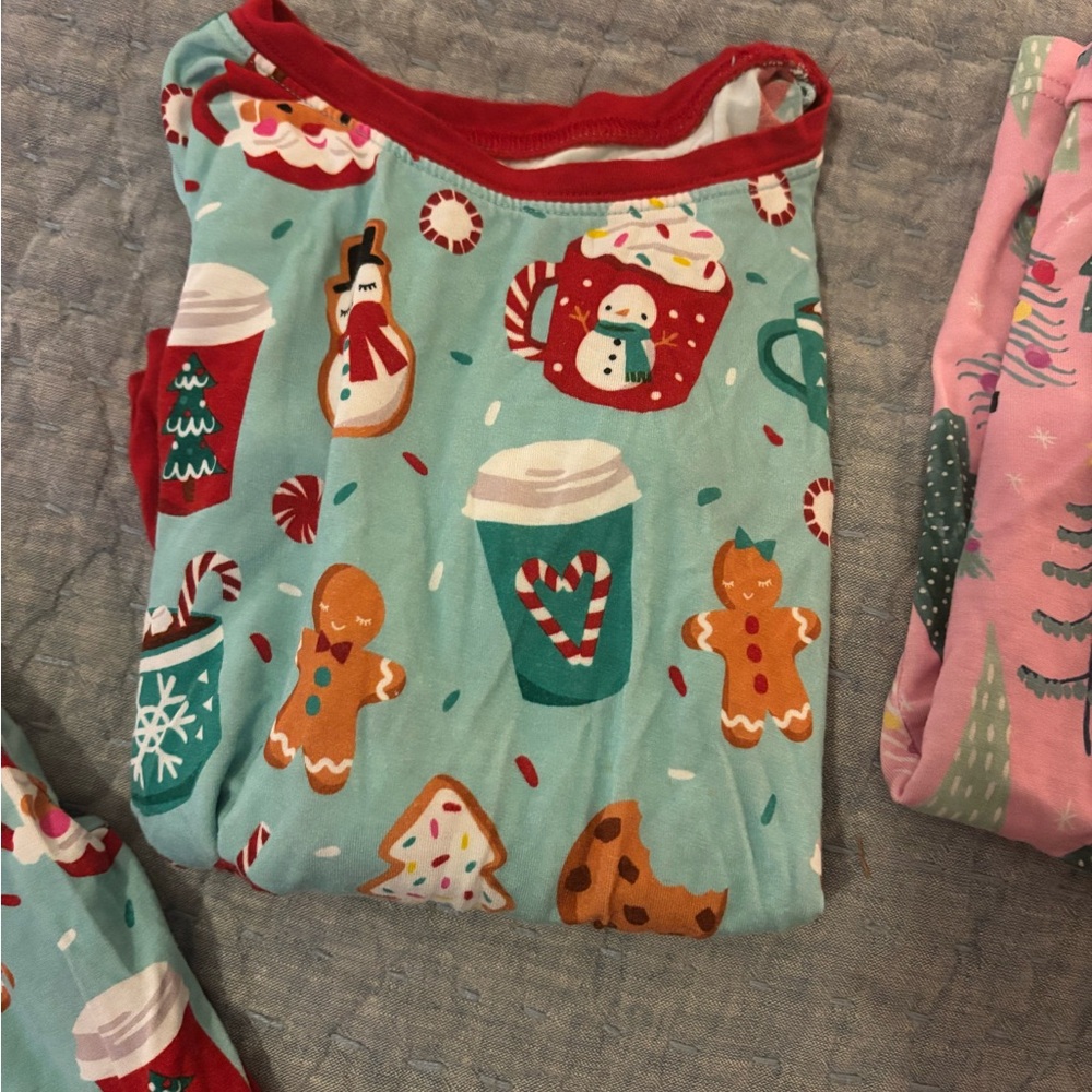 Little Sleepies Kids Pajama Set - Red and Pink - Picture 2 of 6